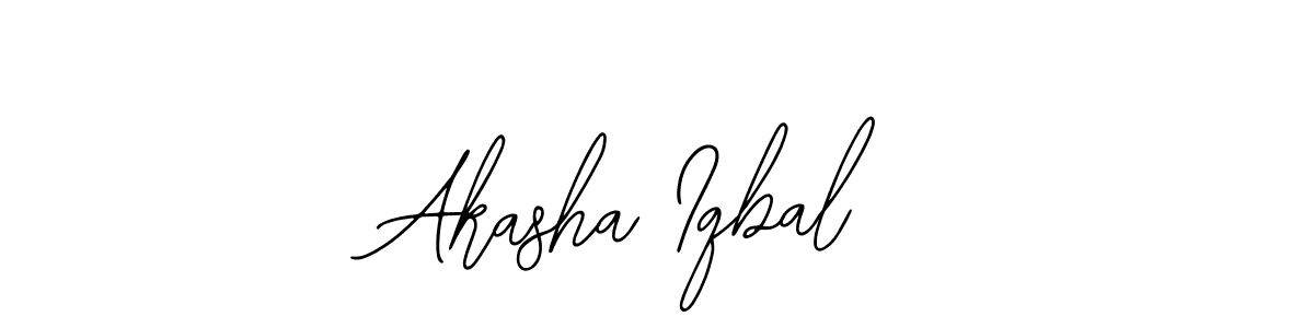 Use a signature maker to create a handwritten signature online. With this signature software, you can design (Bearetta-2O07w) your own signature for name Akasha Iqbal. Akasha Iqbal signature style 12 images and pictures png