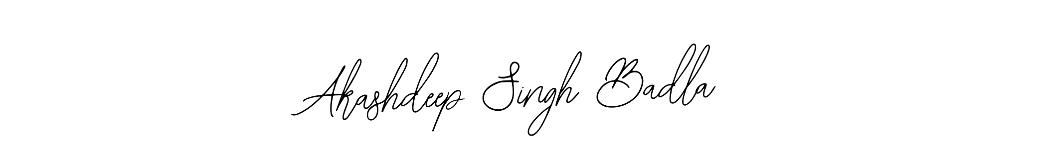 How to make Akashdeep Singh Badla name signature. Use Bearetta-2O07w style for creating short signs online. This is the latest handwritten sign. Akashdeep Singh Badla signature style 12 images and pictures png