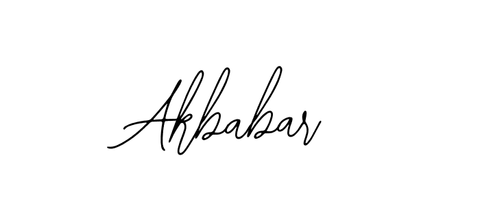 How to make Akbabar name signature. Use Bearetta-2O07w style for creating short signs online. This is the latest handwritten sign. Akbabar signature style 12 images and pictures png