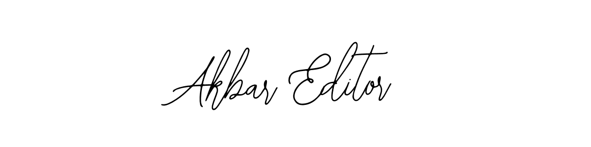 How to make Akbar Editor signature? Bearetta-2O07w is a professional autograph style. Create handwritten signature for Akbar Editor name. Akbar Editor signature style 12 images and pictures png