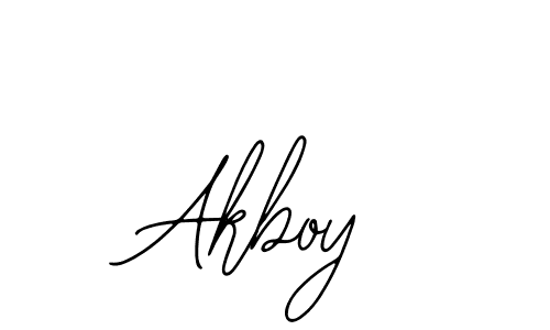 How to make Akboy signature? Bearetta-2O07w is a professional autograph style. Create handwritten signature for Akboy name. Akboy signature style 12 images and pictures png