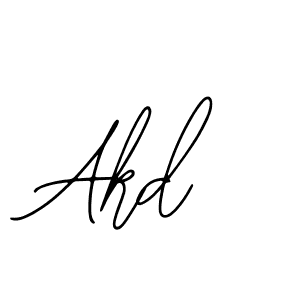 Design your own signature with our free online signature maker. With this signature software, you can create a handwritten (Bearetta-2O07w) signature for name Akd. Akd signature style 12 images and pictures png