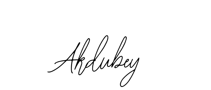 How to make Akdubey name signature. Use Bearetta-2O07w style for creating short signs online. This is the latest handwritten sign. Akdubey signature style 12 images and pictures png