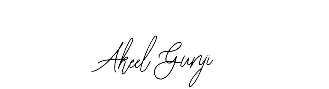 Use a signature maker to create a handwritten signature online. With this signature software, you can design (Bearetta-2O07w) your own signature for name Akeel Gunji. Akeel Gunji signature style 12 images and pictures png