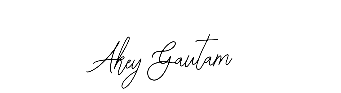 How to make Akey Gautam name signature. Use Bearetta-2O07w style for creating short signs online. This is the latest handwritten sign. Akey Gautam signature style 12 images and pictures png