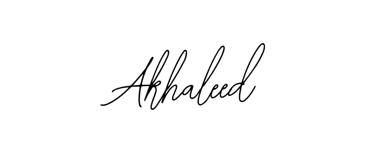 Design your own signature with our free online signature maker. With this signature software, you can create a handwritten (Bearetta-2O07w) signature for name Akhaleed. Akhaleed signature style 12 images and pictures png