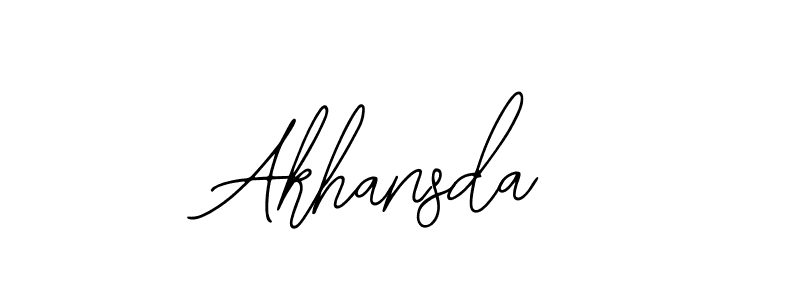 Use a signature maker to create a handwritten signature online. With this signature software, you can design (Bearetta-2O07w) your own signature for name Akhansda. Akhansda signature style 12 images and pictures png