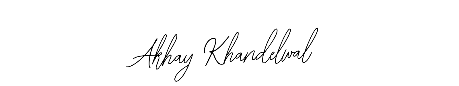 This is the best signature style for the Akhay Khandelwal name. Also you like these signature font (Bearetta-2O07w). Mix name signature. Akhay Khandelwal signature style 12 images and pictures png