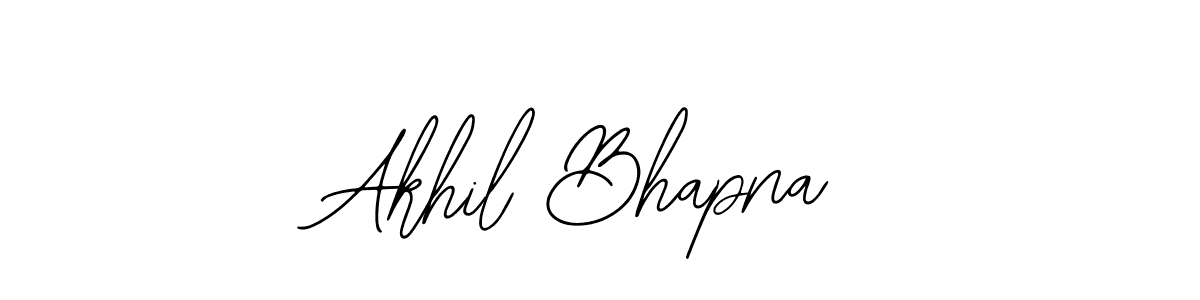 You should practise on your own different ways (Bearetta-2O07w) to write your name (Akhil Bhapna) in signature. don't let someone else do it for you. Akhil Bhapna signature style 12 images and pictures png