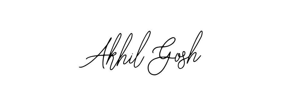 You should practise on your own different ways (Bearetta-2O07w) to write your name (Akhil Gosh) in signature. don't let someone else do it for you. Akhil Gosh signature style 12 images and pictures png