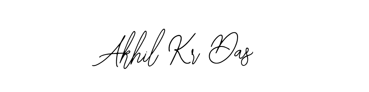 How to make Akhil Kr Das name signature. Use Bearetta-2O07w style for creating short signs online. This is the latest handwritten sign. Akhil Kr Das signature style 12 images and pictures png