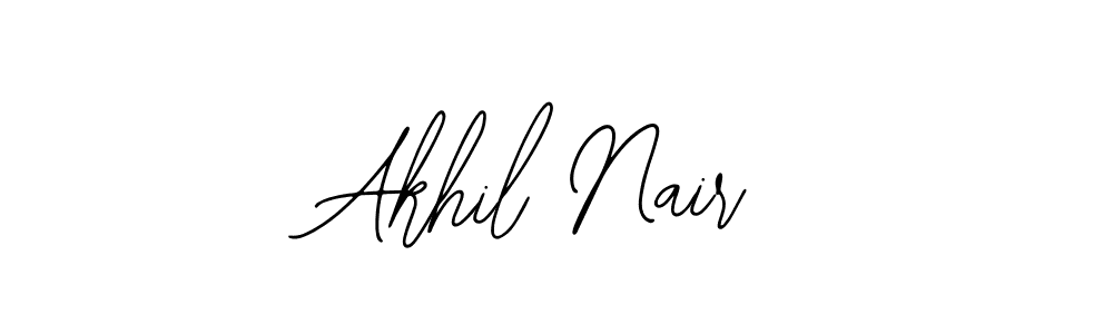 You should practise on your own different ways (Bearetta-2O07w) to write your name (Akhil Nair) in signature. don't let someone else do it for you. Akhil Nair signature style 12 images and pictures png