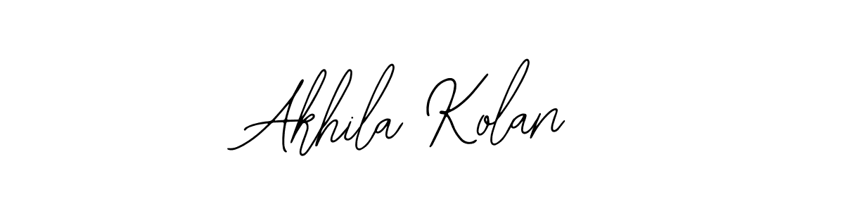 Similarly Bearetta-2O07w is the best handwritten signature design. Signature creator online .You can use it as an online autograph creator for name Akhila Kolan. Akhila Kolan signature style 12 images and pictures png