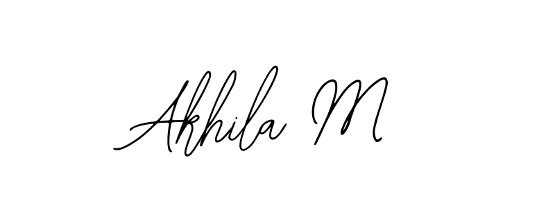 Bearetta-2O07w is a professional signature style that is perfect for those who want to add a touch of class to their signature. It is also a great choice for those who want to make their signature more unique. Get Akhila M name to fancy signature for free. Akhila M signature style 12 images and pictures png