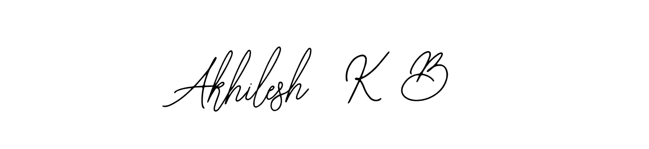 Use a signature maker to create a handwritten signature online. With this signature software, you can design (Bearetta-2O07w) your own signature for name Akhilesh  K B. Akhilesh  K B signature style 12 images and pictures png