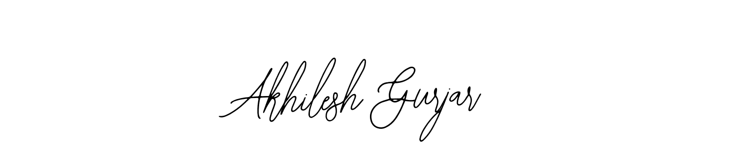 How to make Akhilesh Gurjar name signature. Use Bearetta-2O07w style for creating short signs online. This is the latest handwritten sign. Akhilesh Gurjar signature style 12 images and pictures png