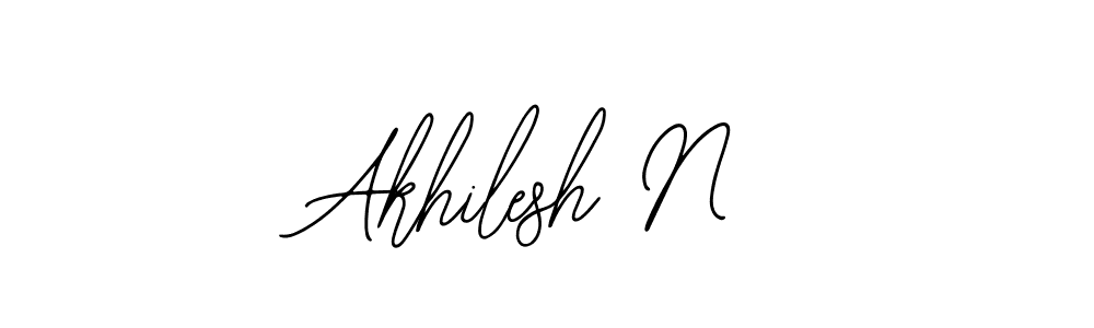 How to make Akhilesh N signature? Bearetta-2O07w is a professional autograph style. Create handwritten signature for Akhilesh N name. Akhilesh N signature style 12 images and pictures png