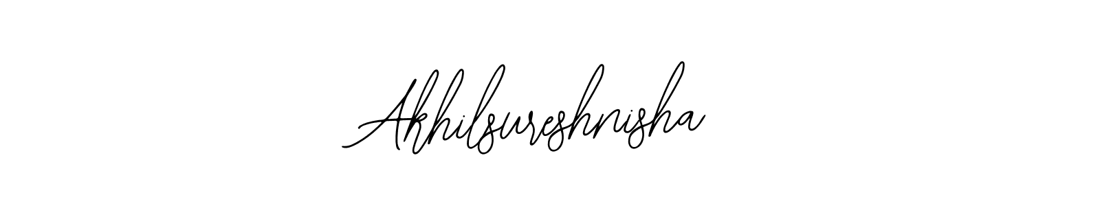 if you are searching for the best signature style for your name Akhilsureshnisha. so please give up your signature search. here we have designed multiple signature styles  using Bearetta-2O07w. Akhilsureshnisha signature style 12 images and pictures png