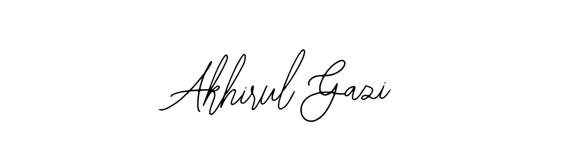 How to make Akhirul Gazi name signature. Use Bearetta-2O07w style for creating short signs online. This is the latest handwritten sign. Akhirul Gazi signature style 12 images and pictures png