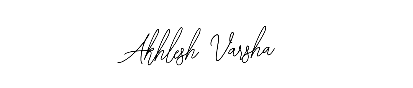 How to make Akhlesh Varsha name signature. Use Bearetta-2O07w style for creating short signs online. This is the latest handwritten sign. Akhlesh Varsha signature style 12 images and pictures png