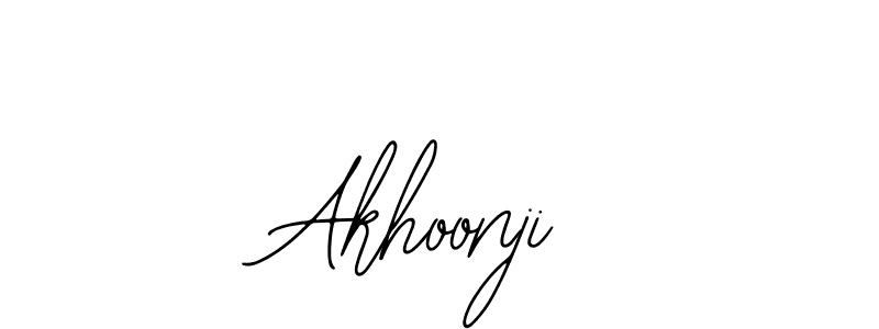 How to make Akhoonji signature? Bearetta-2O07w is a professional autograph style. Create handwritten signature for Akhoonji name. Akhoonji signature style 12 images and pictures png