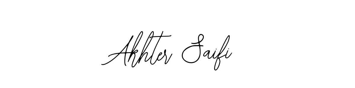 Use a signature maker to create a handwritten signature online. With this signature software, you can design (Bearetta-2O07w) your own signature for name Akhter Saifi. Akhter Saifi signature style 12 images and pictures png
