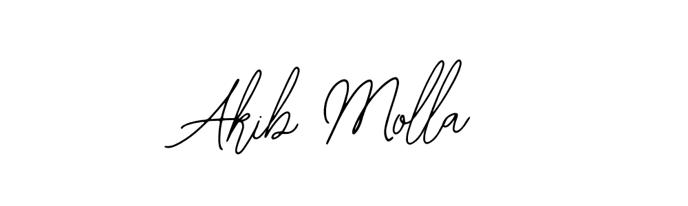 How to make Akib Molla name signature. Use Bearetta-2O07w style for creating short signs online. This is the latest handwritten sign. Akib Molla signature style 12 images and pictures png