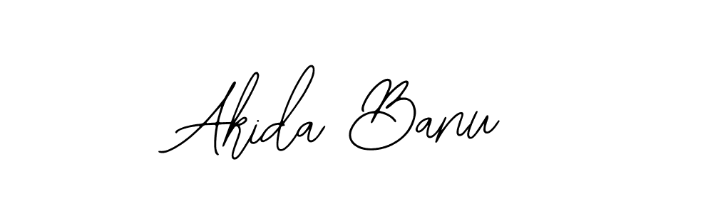 How to make Akida Banu name signature. Use Bearetta-2O07w style for creating short signs online. This is the latest handwritten sign. Akida Banu signature style 12 images and pictures png