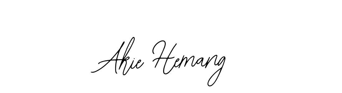 Also You can easily find your signature by using the search form. We will create Akie Hemang name handwritten signature images for you free of cost using Bearetta-2O07w sign style. Akie Hemang signature style 12 images and pictures png