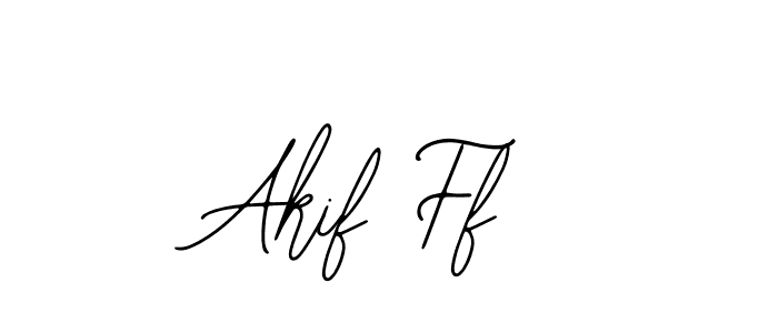 Use a signature maker to create a handwritten signature online. With this signature software, you can design (Bearetta-2O07w) your own signature for name Akif Ff. Akif Ff signature style 12 images and pictures png