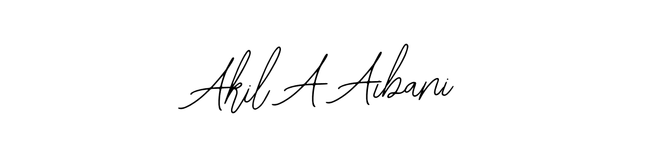 The best way (Bearetta-2O07w) to make a short signature is to pick only two or three words in your name. The name Akil A Aibani include a total of six letters. For converting this name. Akil A Aibani signature style 12 images and pictures png