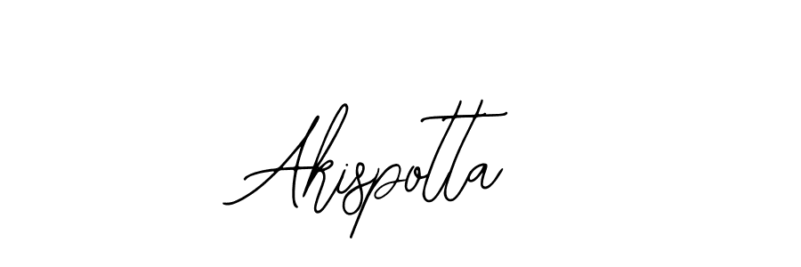 The best way (Bearetta-2O07w) to make a short signature is to pick only two or three words in your name. The name Akispotta include a total of six letters. For converting this name. Akispotta signature style 12 images and pictures png