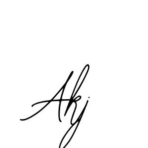 How to make Akj name signature. Use Bearetta-2O07w style for creating short signs online. This is the latest handwritten sign. Akj signature style 12 images and pictures png