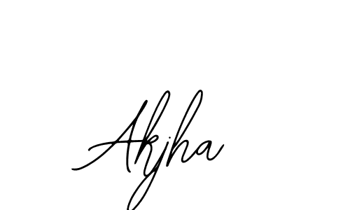 How to make Akjha name signature. Use Bearetta-2O07w style for creating short signs online. This is the latest handwritten sign. Akjha signature style 12 images and pictures png