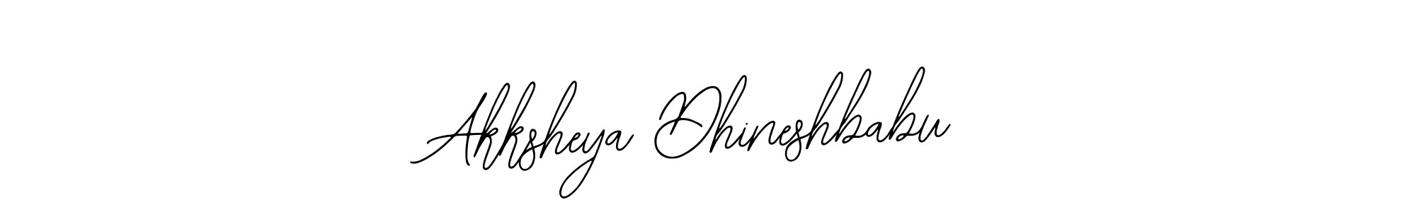 Design your own signature with our free online signature maker. With this signature software, you can create a handwritten (Bearetta-2O07w) signature for name Akksheya Dhineshbabu. Akksheya Dhineshbabu signature style 12 images and pictures png