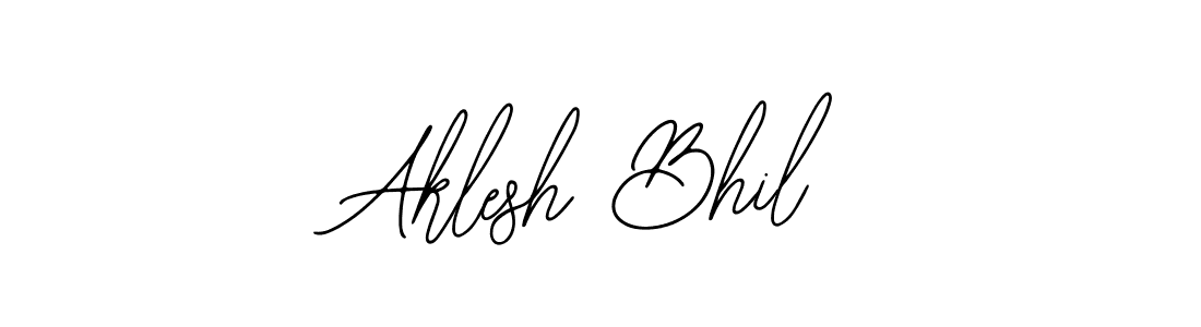 Use a signature maker to create a handwritten signature online. With this signature software, you can design (Bearetta-2O07w) your own signature for name Aklesh Bhil. Aklesh Bhil signature style 12 images and pictures png