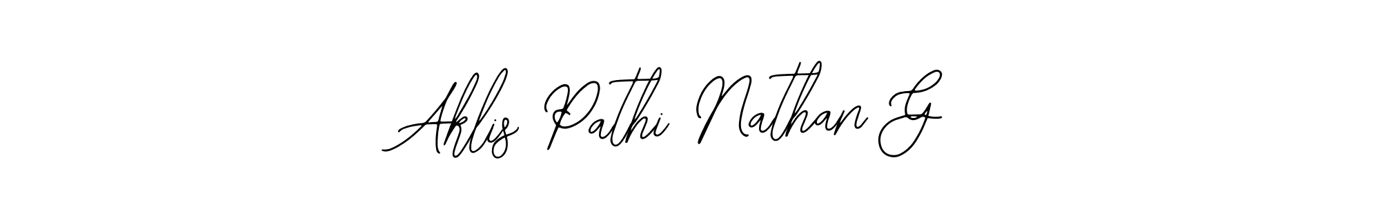 Make a beautiful signature design for name Aklis Pathi Nathan G. With this signature (Bearetta-2O07w) style, you can create a handwritten signature for free. Aklis Pathi Nathan G signature style 12 images and pictures png