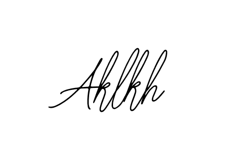 Design your own signature with our free online signature maker. With this signature software, you can create a handwritten (Bearetta-2O07w) signature for name Aklkh. Aklkh signature style 12 images and pictures png