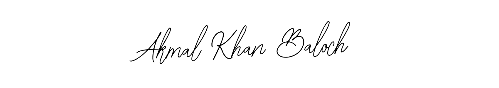 Use a signature maker to create a handwritten signature online. With this signature software, you can design (Bearetta-2O07w) your own signature for name Akmal Khan Baloch. Akmal Khan Baloch signature style 12 images and pictures png