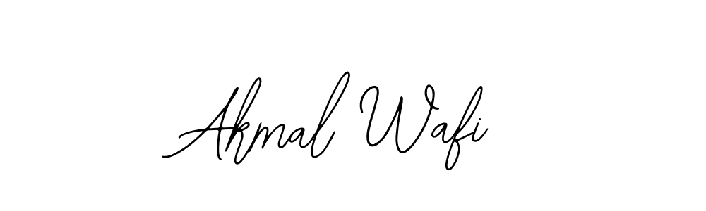 The best way (Bearetta-2O07w) to make a short signature is to pick only two or three words in your name. The name Akmal Wafi include a total of six letters. For converting this name. Akmal Wafi signature style 12 images and pictures png