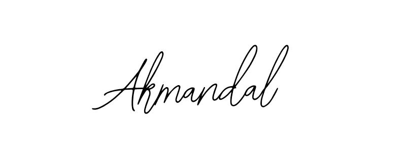 How to make Akmandal name signature. Use Bearetta-2O07w style for creating short signs online. This is the latest handwritten sign. Akmandal signature style 12 images and pictures png