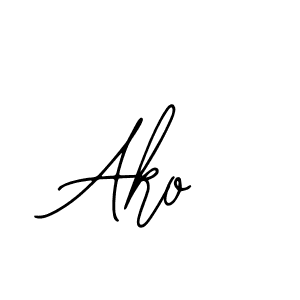 Make a beautiful signature design for name Ako. With this signature (Bearetta-2O07w) style, you can create a handwritten signature for free. Ako signature style 12 images and pictures png