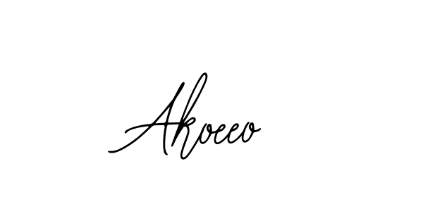 How to make Akoeeo name signature. Use Bearetta-2O07w style for creating short signs online. This is the latest handwritten sign. Akoeeo signature style 12 images and pictures png