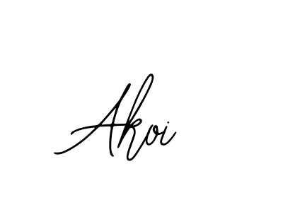 You should practise on your own different ways (Bearetta-2O07w) to write your name (Akoi) in signature. don't let someone else do it for you. Akoi signature style 12 images and pictures png