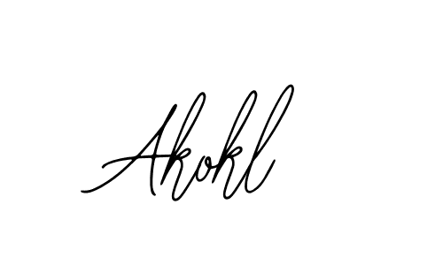 if you are searching for the best signature style for your name Akokl. so please give up your signature search. here we have designed multiple signature styles  using Bearetta-2O07w. Akokl signature style 12 images and pictures png