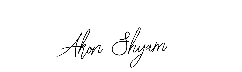 Also we have Akon Shyam name is the best signature style. Create professional handwritten signature collection using Bearetta-2O07w autograph style. Akon Shyam signature style 12 images and pictures png