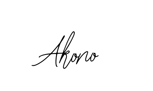 Design your own signature with our free online signature maker. With this signature software, you can create a handwritten (Bearetta-2O07w) signature for name Akono. Akono signature style 12 images and pictures png