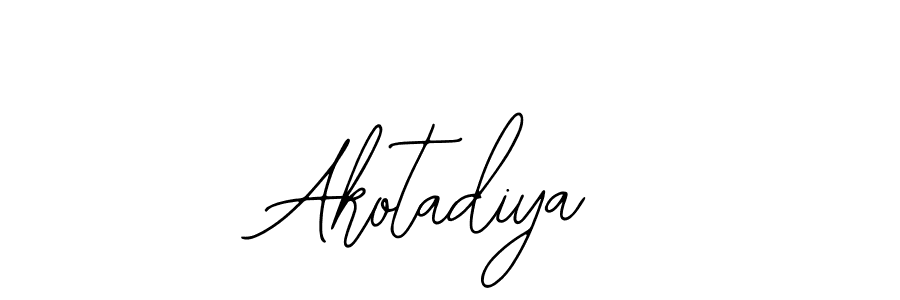 How to make Akotadiya name signature. Use Bearetta-2O07w style for creating short signs online. This is the latest handwritten sign. Akotadiya signature style 12 images and pictures png