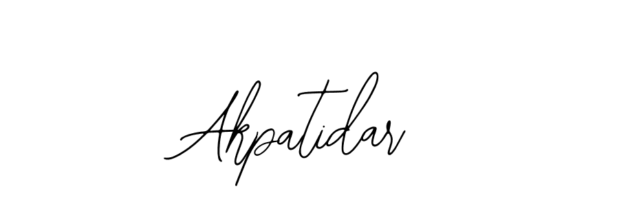 Design your own signature with our free online signature maker. With this signature software, you can create a handwritten (Bearetta-2O07w) signature for name Akpatidar. Akpatidar signature style 12 images and pictures png