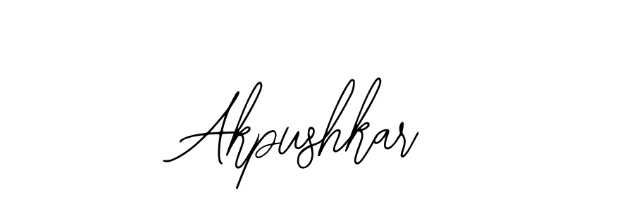 Make a beautiful signature design for name Akpushkar. With this signature (Bearetta-2O07w) style, you can create a handwritten signature for free. Akpushkar signature style 12 images and pictures png